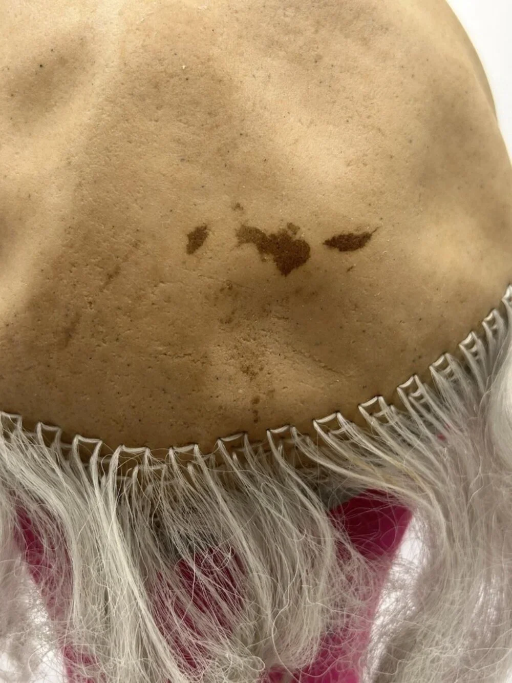Vintage Old Man Halloween Mask Gray Hair Rubber Latex Adult Costume Creepy Rare